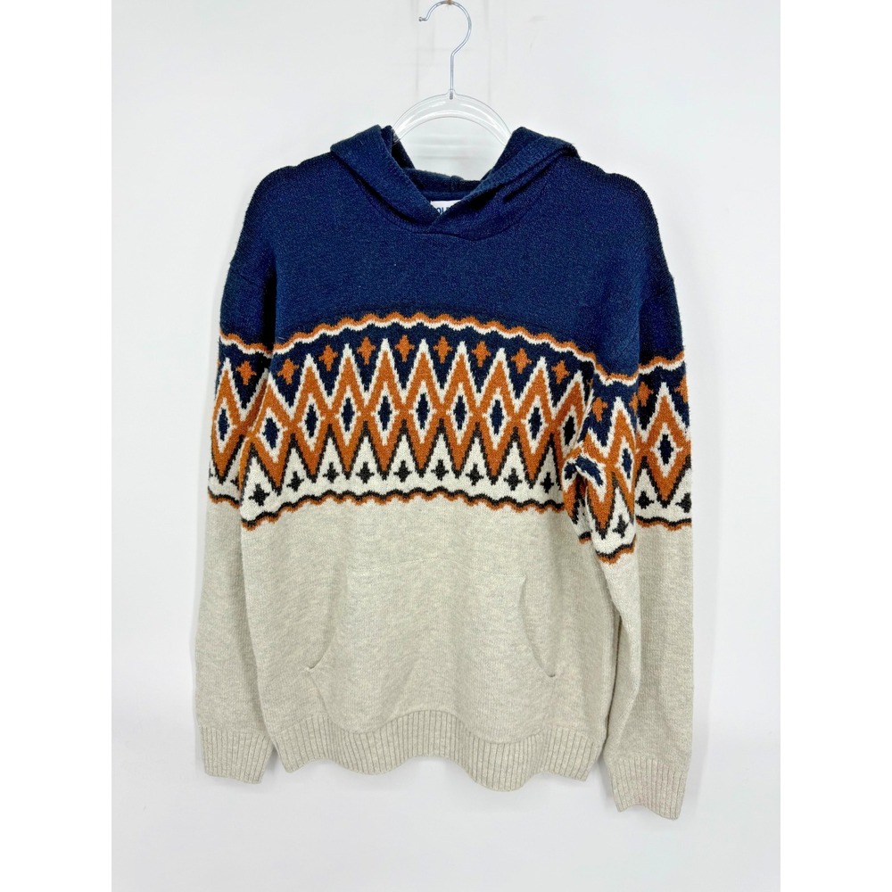Old Navy Hooded Sweater Size Small Fair Isle Preppy Ivy‎ League Cabincore Rustic